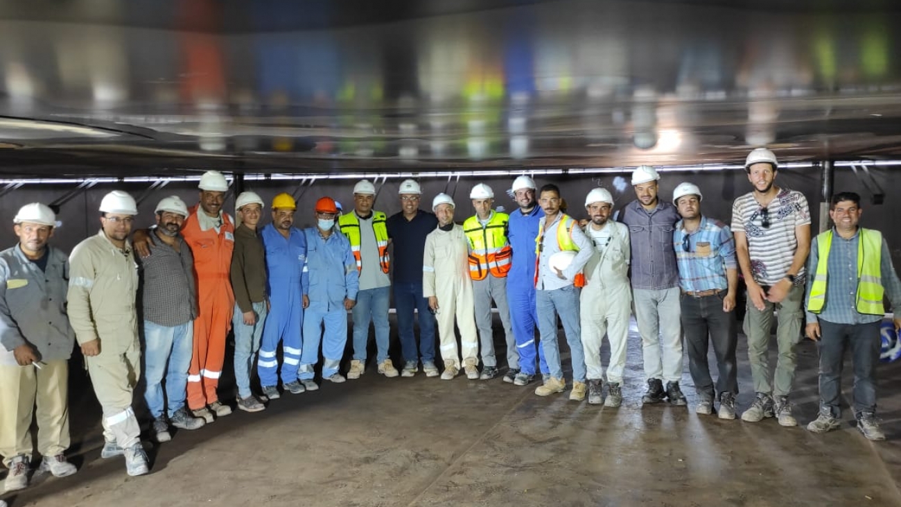 ARCONS team picture after handing over two floating roof tanks TK1&TK5