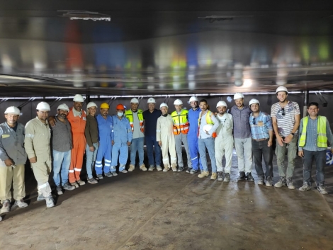 ARCONS team picture after handing over two floating roof tanks TK1&TK5