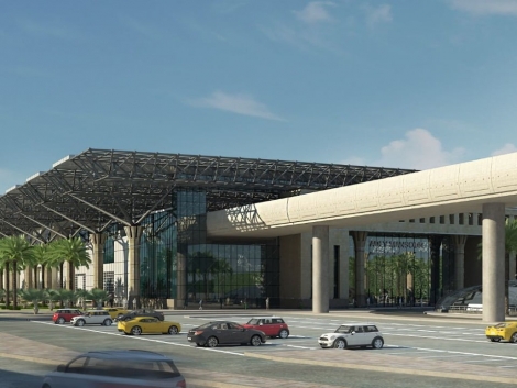 Hub space truss, Greater Cairo Metro Adly Mansour Station