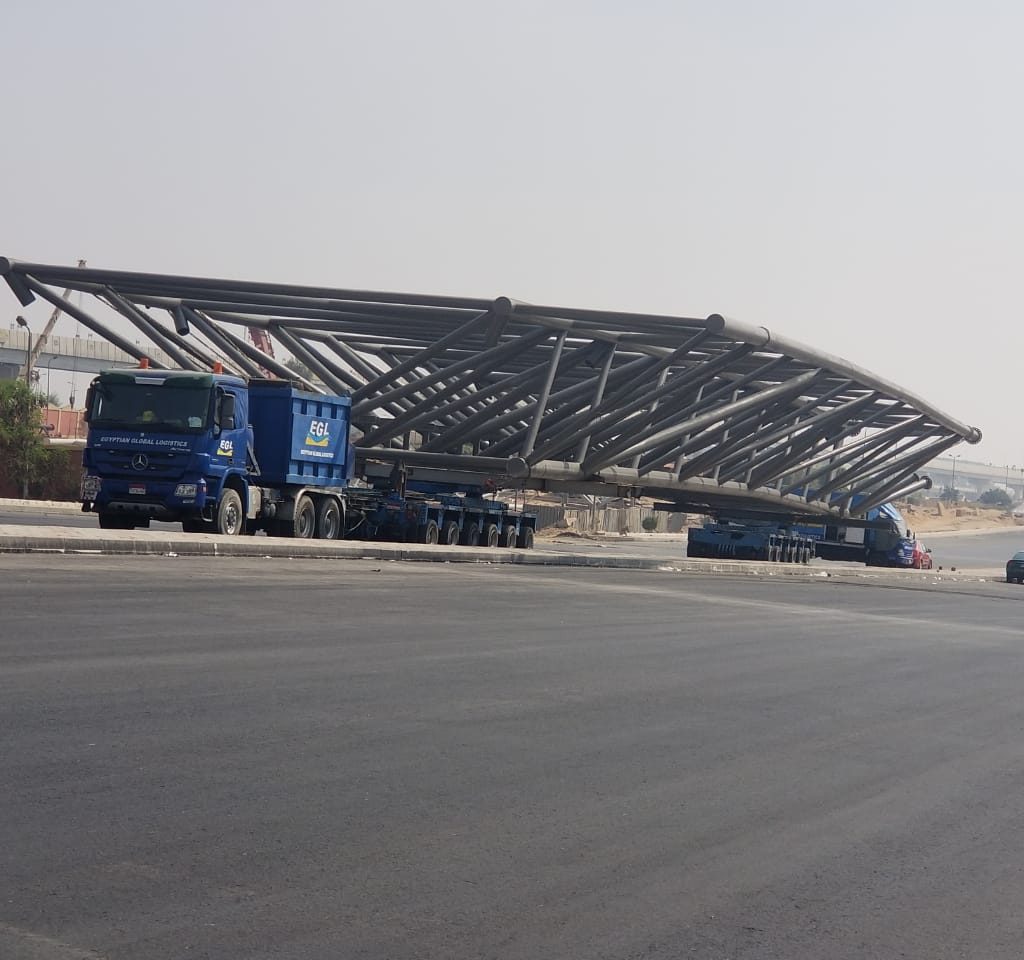 Hub space truss, Greater Cairo Metro Adly Mansour Station